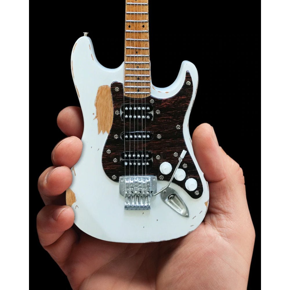 MOTLEY CRUE モトリークルー (来日 40周年 ) - Mick Mars Vintage White Mini Guitar / ミニチュア楽器 - PGS